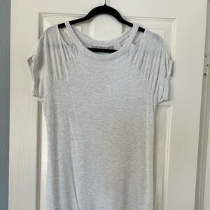 Athleta Light Gray Short Sleeve Tee